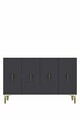 Consola, Hanah Home, Ayshe 120, 120x75x32 cm, Antracit / Aur