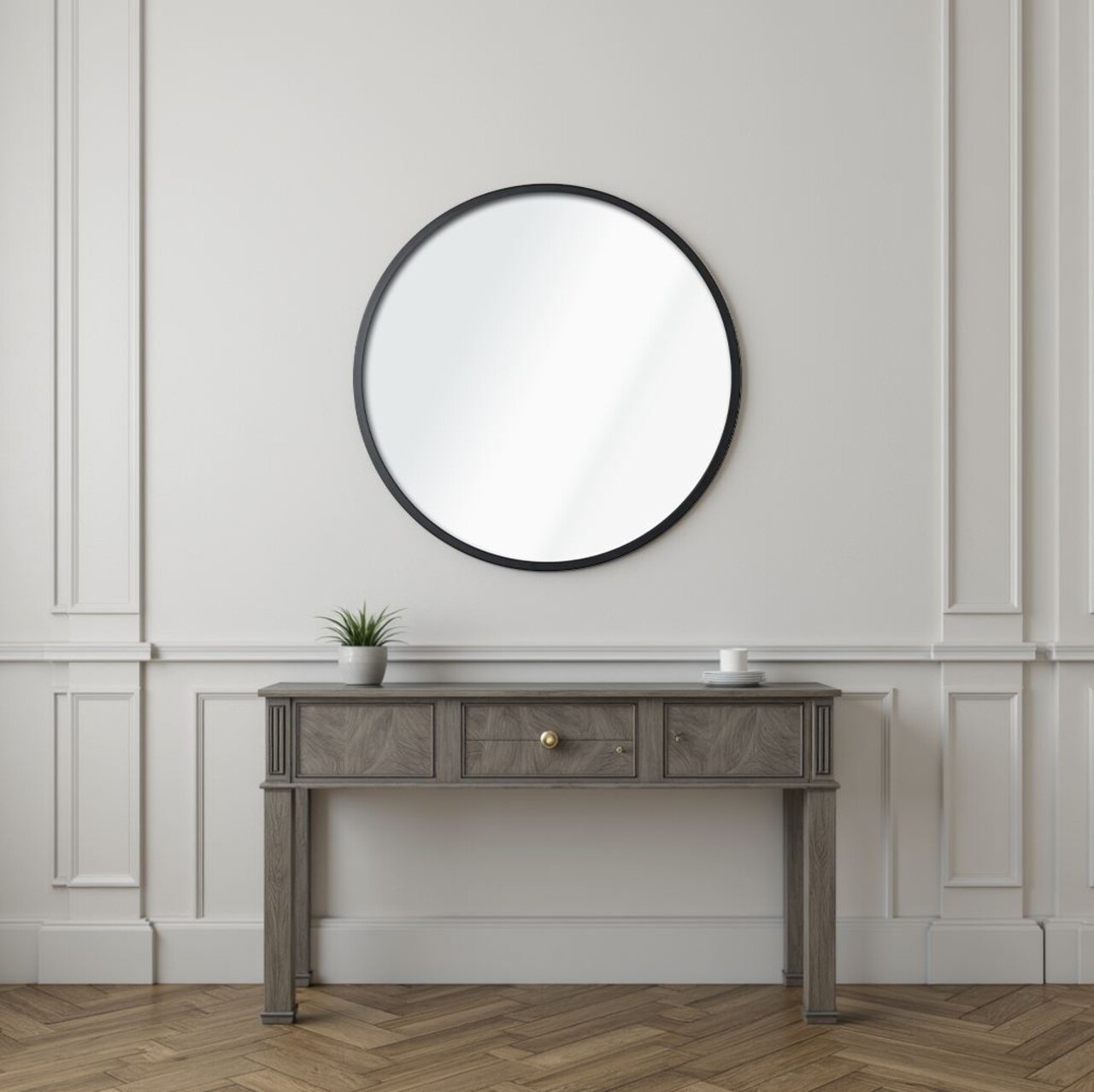 Oglinda decorativa, Lumisfera, Ocean 60, Negru