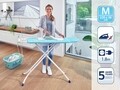 Masa de calcat, Leifheit, Air Board M Compact Plus, 38 x 120 cm, albastru