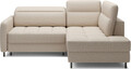 Coltar extensibil dreapta 3 locuri ELTAP, RT-18MAN, Barea, 208x160x100 cm, lemn/poliester, bej deschis