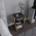 Noptiera, Retricy, Carter, 29.6x29.6x49.4 cm, PAL, Antracit / Stejar