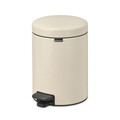 Cos de gunoi cu pedala, Brabantia, NewIcon, 5 L, 27.2x20.5x29.1 cm, otel, bej