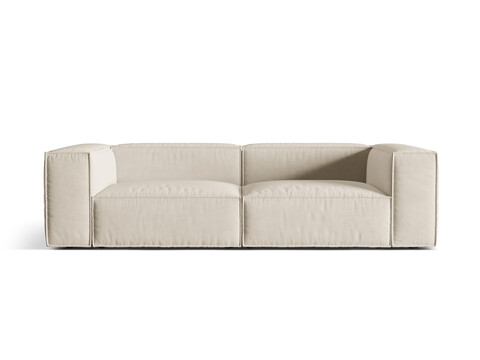 Canapea 4 locuri, Nuria-88, Micadoni Home, 250x110x72 cm, catifea, bej