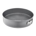 Tava de tort cu margine detasabila Silvery Springform, Ambition, 28 cm, otel carbon, gri