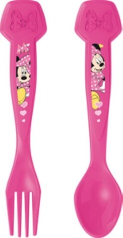 Set tacamuri 2 piese pentru copii Minnie, Disney, plastic, roz