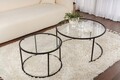 Set masuta de cafea, Nordure, Aurum, Negru/Transparent