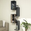 Raft pentru perete Esta, Puqa Design, 44x20x159 cm, antracit/safir
