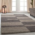 Covor Shaggy Kenya, Taupe line, Decorino, 120x170 cm, polipropilena, gri
