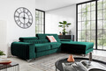 Coltar extensibil dreapta 3 locuri ELTAP, RT-38VE, Grayson, 278x205x92 cm, lemn/poliester, verde inchis