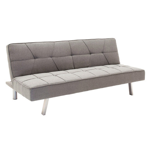 Canapea extensibila 3 locuri Travis, Pakoworld, 175x83x74 cm, textil, gri/argintiu