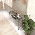 Consola, Caliente, Lala, 100x76x30 cm, Sticla temperata, Negru
