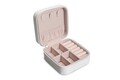 Cutie de bijuterii, White, 10x10x5.5 cm, Piele ecologica, Alb