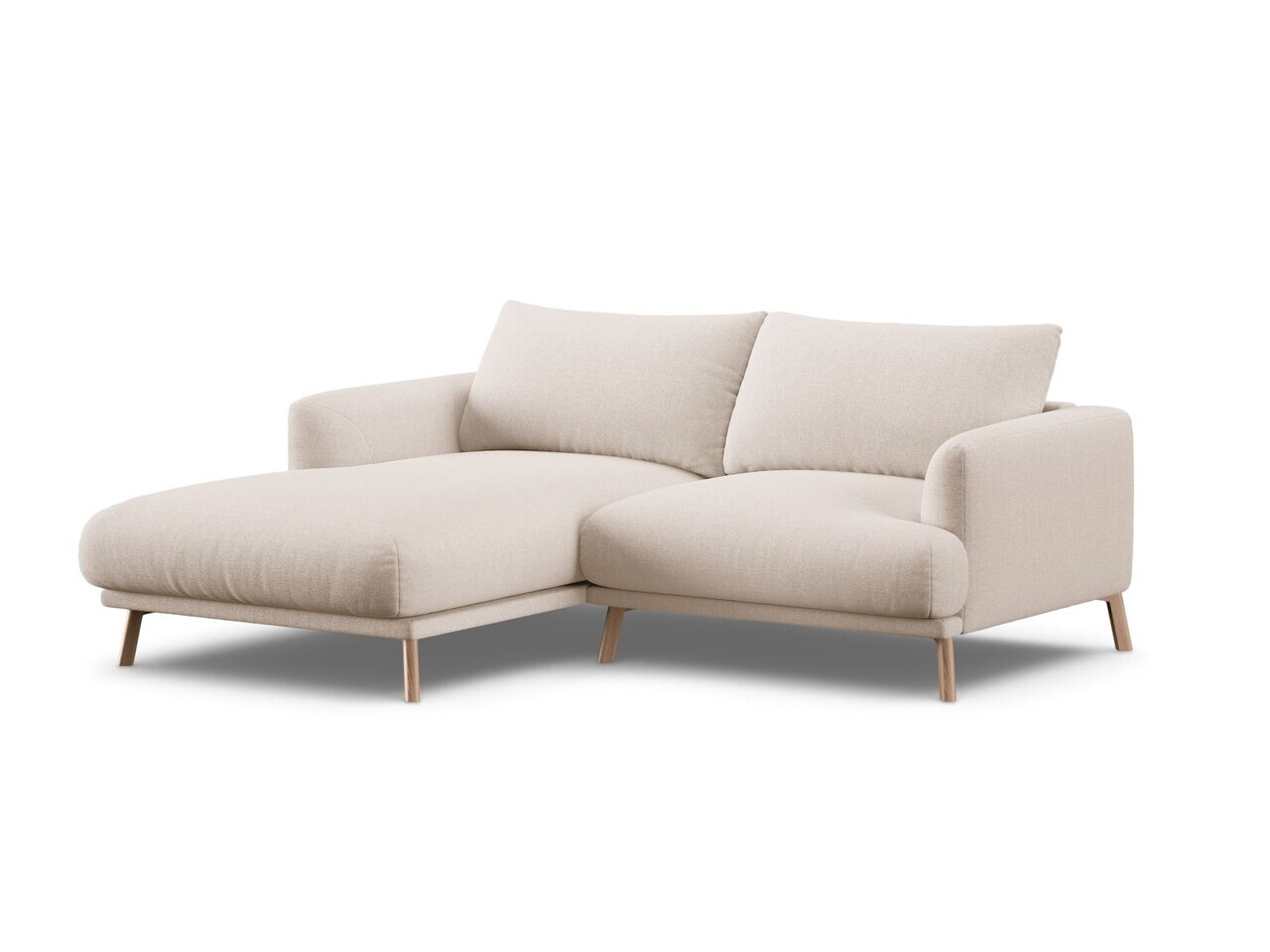 Coltar stanga 3 locuri, Naomi, Micadoni Home, 200x170x75 cm, tesatura structurata, bej — imaginea 5