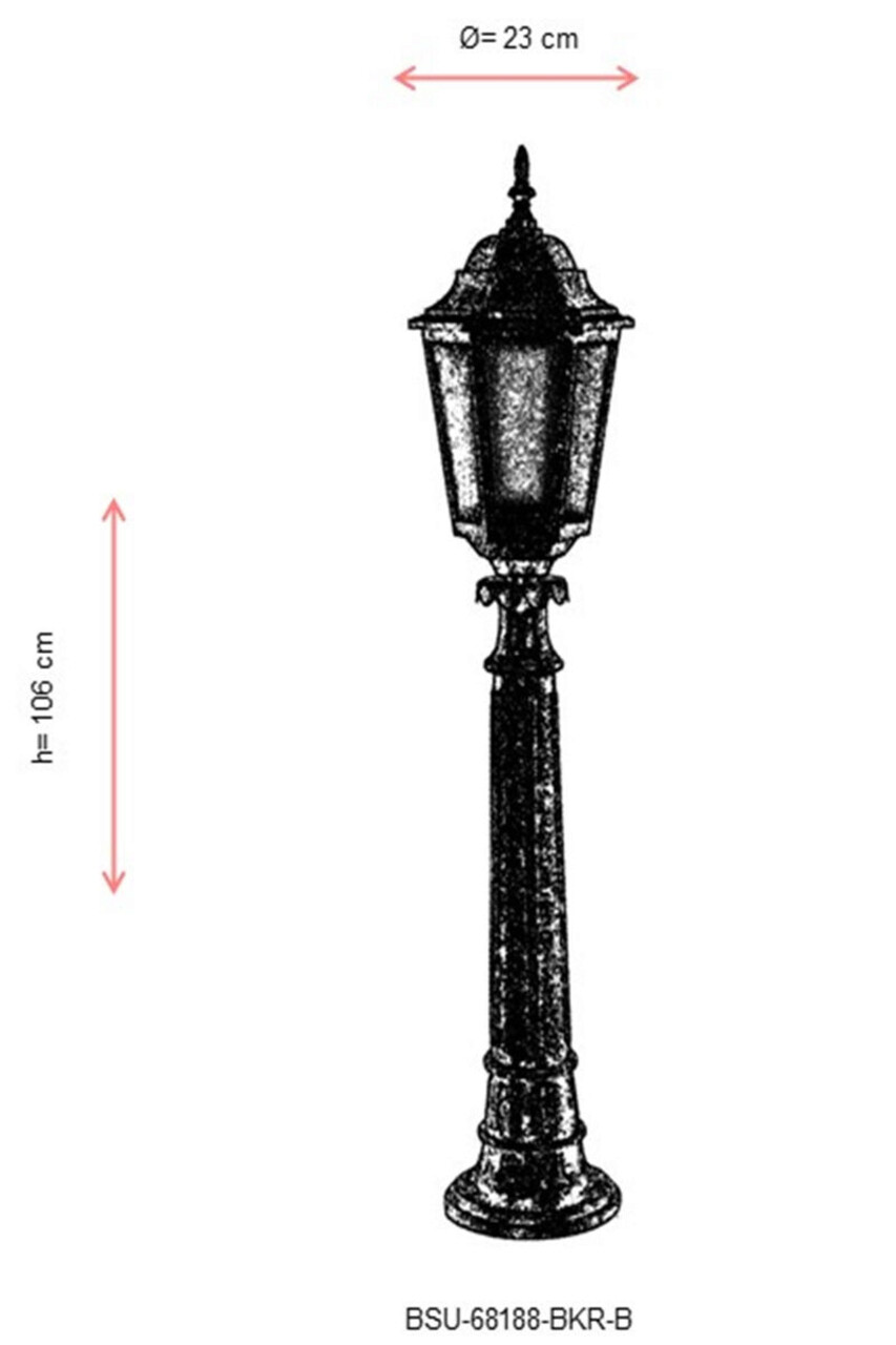Lampadar de exterior, Avonni, 685AVN1264, Plastic ABS, Maro