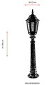 Lampadar de exterior, Avonni, 685AVN1264, Plastic ABS, Maro