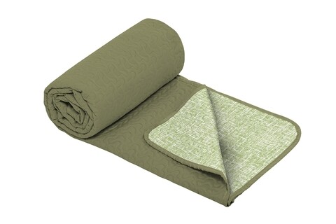 Poza Cuvertura matlasata cu 2 fete Alcam, microfibra, 210x220 cm, Green Jeans