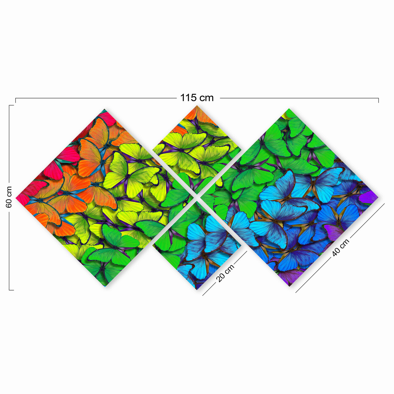 Set 4 tablouri decorative, 4MDF1270004971, MDF, Imprimat UV, Multicolor - 2 | YEO