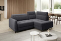 Coltar extensibil stanga 3 locuri ELTAP, LT-05AS, Barea, 208x160x100 cm, lemn/poliester, gri inchis