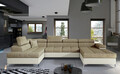 Coltar extensibil stanga 5 locuri ELTAP, Edr-02, Eduardo, 337x205x88 cm, lemn/poliester, bej/crem
