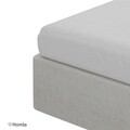 Cearceaf de pat cu elastic Danielle, Homla, 180x200 cm, bumbac satinat, gri
