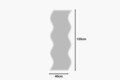Oglinda decorativa, Siam, Safi, 40x120x2.2 cm, MDF , Alb