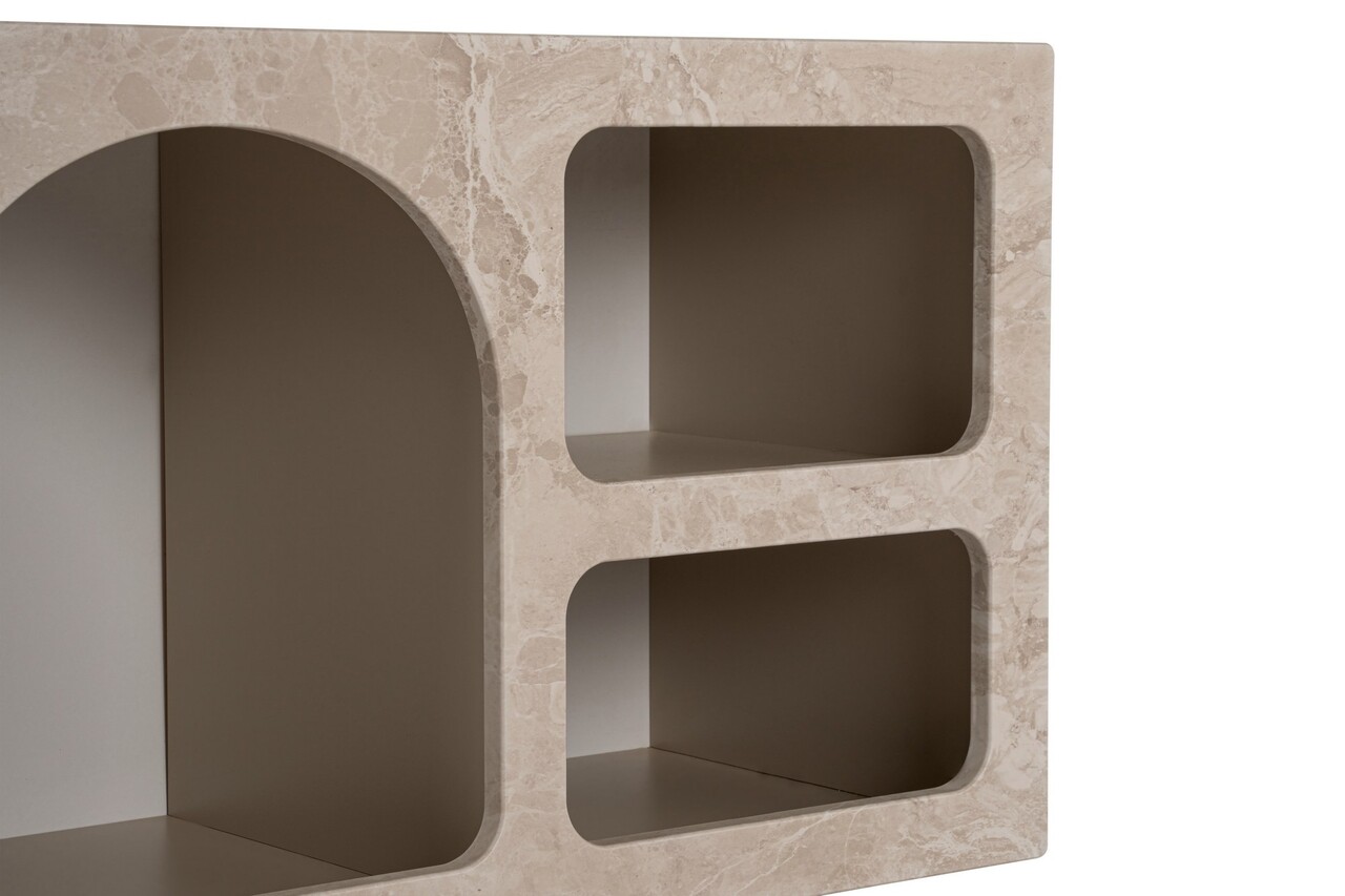 Consola, Hanah Home, Ferlis, 160x51x40 cm, Travertin Marmură / Gresie - view 6