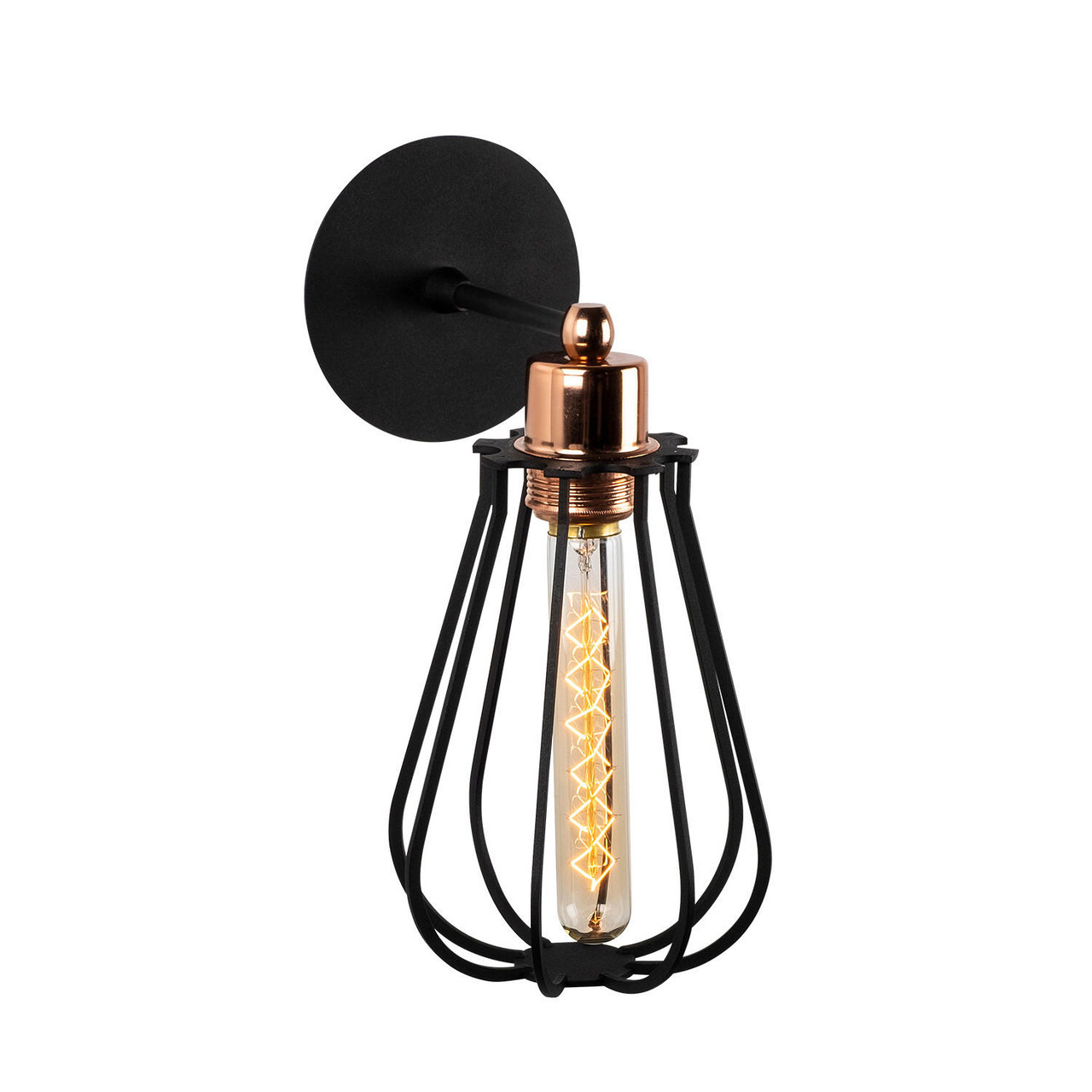 Aplica de perete, Alby, 525NOR3177, Metal, Negru/Bronz - 2 | YEO