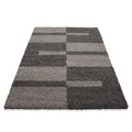 Covor Shaggy Kenya, Taupe line, Decorino, 120x170 cm, polipropilena, gri