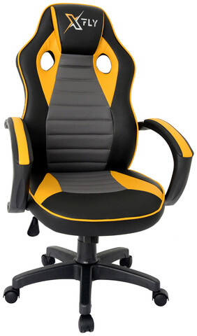 Scaun de birou, Seatix, XFly, 66x121x65 cm, Poliuretan, Galben/Negru mezoni.ro