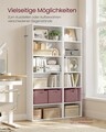 Biblioteca cu 6 rafturi, Scandinavian Style, Vasagle, 60x24x178.5 cm, PAL, alb
