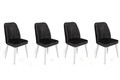 Set scaune 4 piese, Nmobb, Alfa-497 V4, Metal , Antracit/Alb