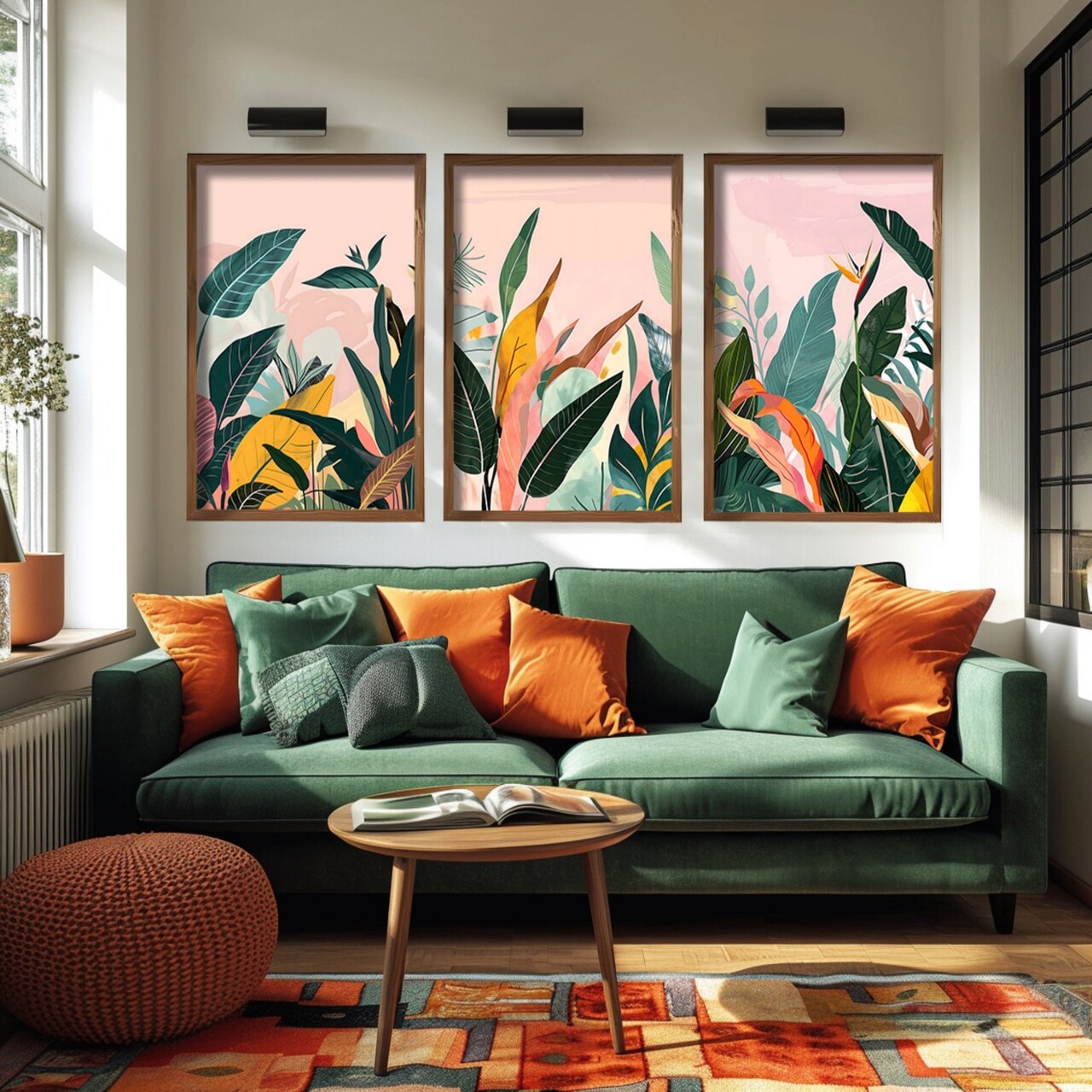 Set 3 tablouri decorative, GE264-L, Lemn, Multicolor - view 2