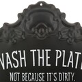 Placuta decorativa Wash the plate, Creaciones Meng, 28x46 cm, fier