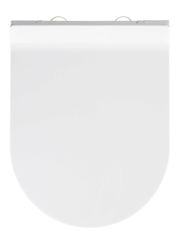 Capac de toaleta cu sistem automat de coborare, wenko, habos, 36 x 46 cm, termoplastic/inox, alb