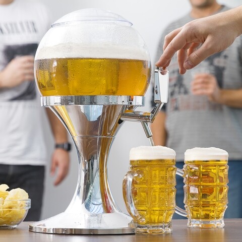 Dozator pentru bere cu racitor, InnovaGoods, compartiment gheata, 3.5 L InnovaGoods