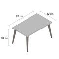 Masuta de cafea Felin, Pakoworld, 70x42x39 cm, PAL melaminat, walnut/maro