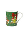 Set 2 cani, Elfomagia Red Green, Brandani, 8x9.5 cm, portelan New Bone China