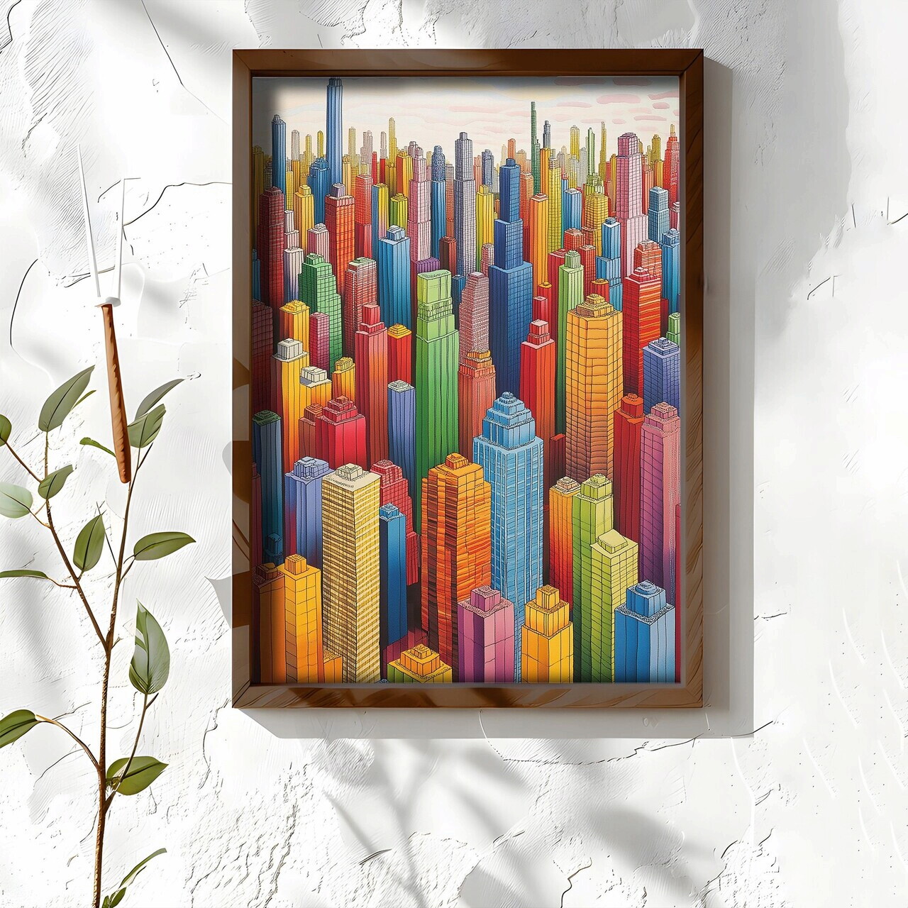 Tablou decorativ NAL135-46 MDF Lemn masiv Multicolor