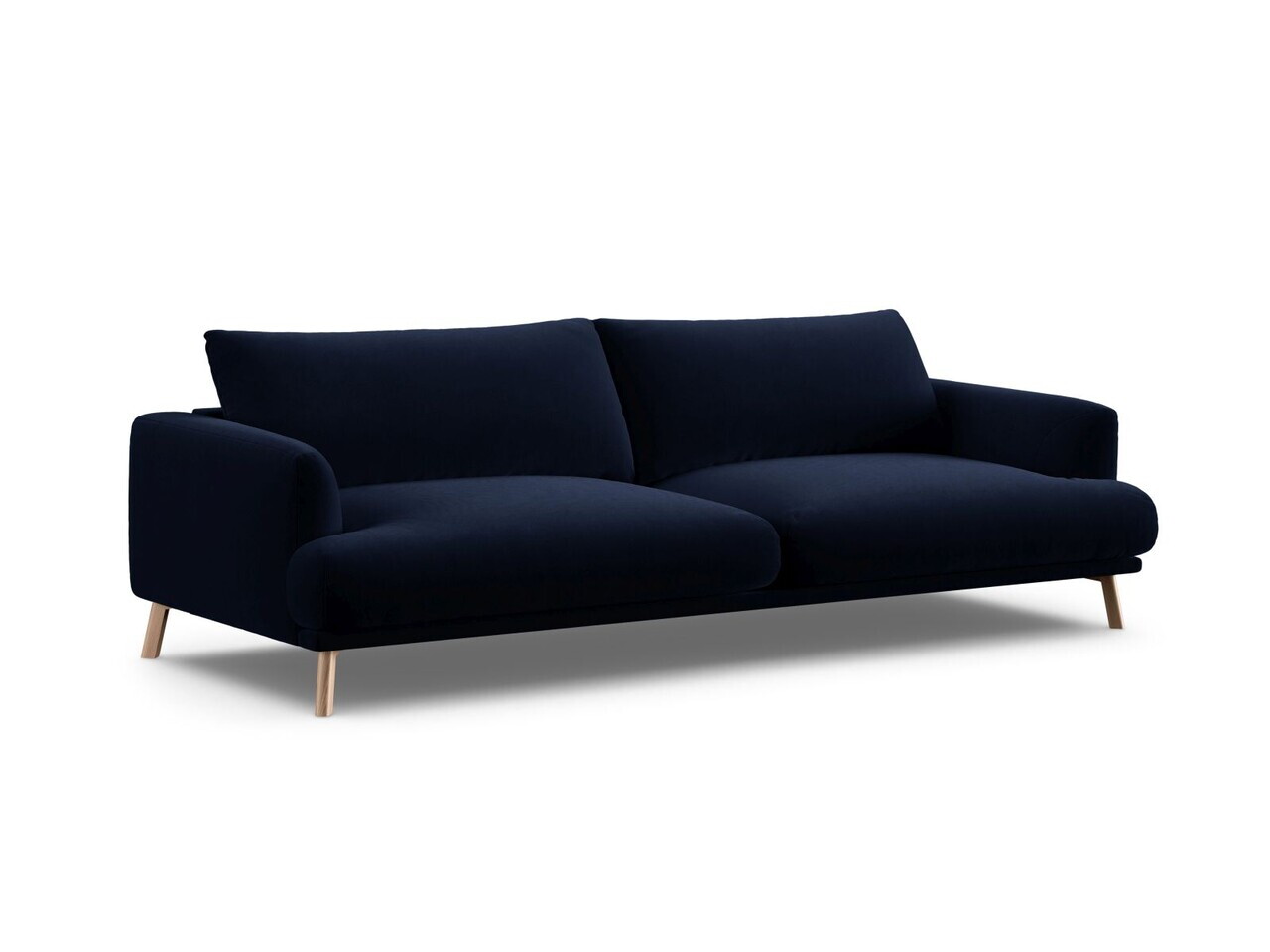 Canapea 4 locuri, Naomi, Micadoni Home, 230x95x75 cm, catifea, albastru regal — imaginea 3