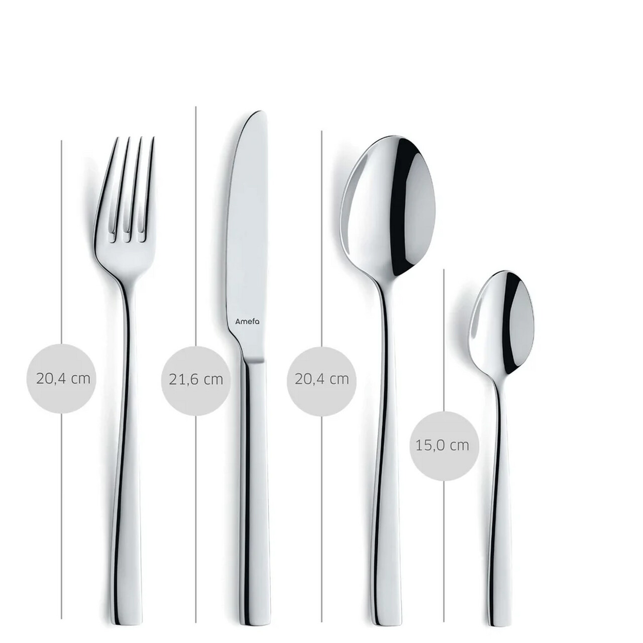 Set tacamuri 78 piese Amefa, Martin, inox 18/10, argintiu — imaginea 12