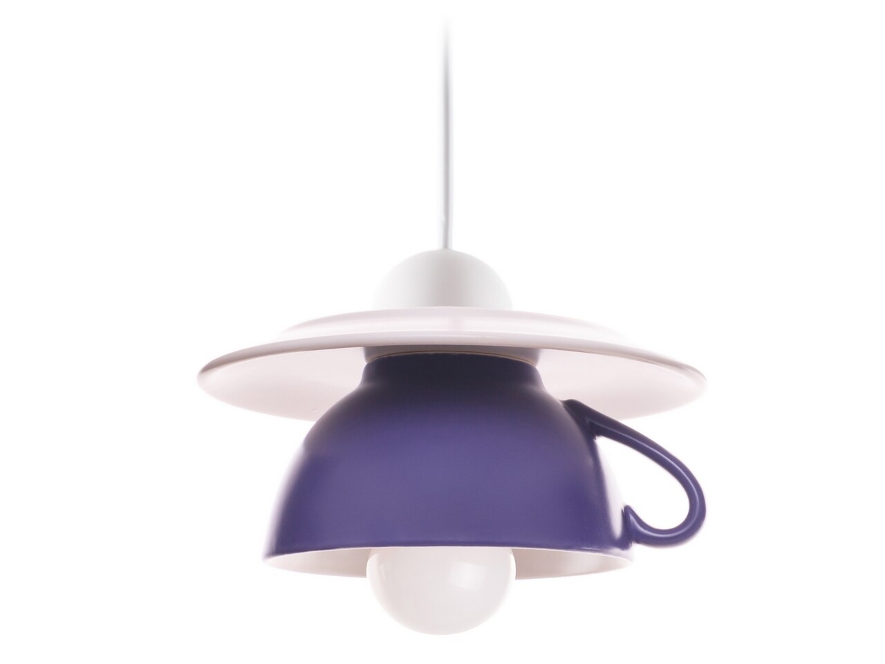 Pendul Afternoon Tea, Deco Republic, E27, 1x60W, Ceramica, Indigo