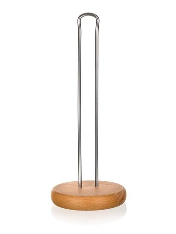 Suport rola servetele, apetit, 12x28 cm, lemn/metal