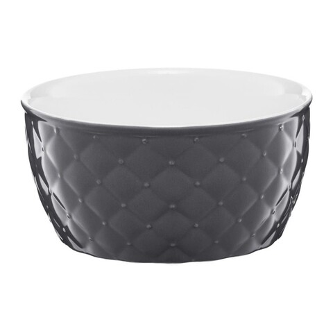 Bol glamour, ambition, 13.5 cm, portelan, gri