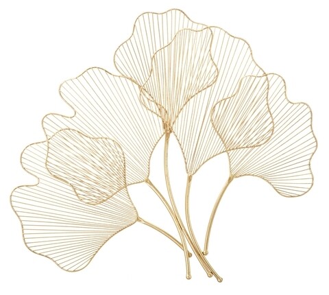 Decoratiune de perete Glam Leaf, Mauro Ferretti, 69x5x62 cm, fier Accesorii decorative