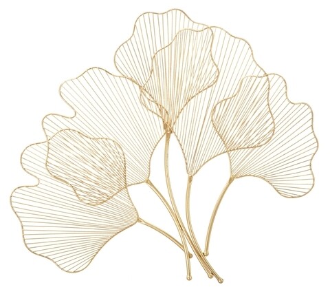 Poza Decoratiune de perete Glam Leaf, Mauro Ferretti, 69x5x62 cm, fier