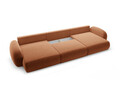 Coltar panoramic extensibil 5 locuri, Tonale, Cosmopolitan Design, 362x149x88 cm, tesatura chenille, caramiziu