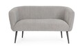 Canapea 2 locuri Avril, Bizzotto, 126 x 70 x 68 cm, otel/poliester Boucle, gri