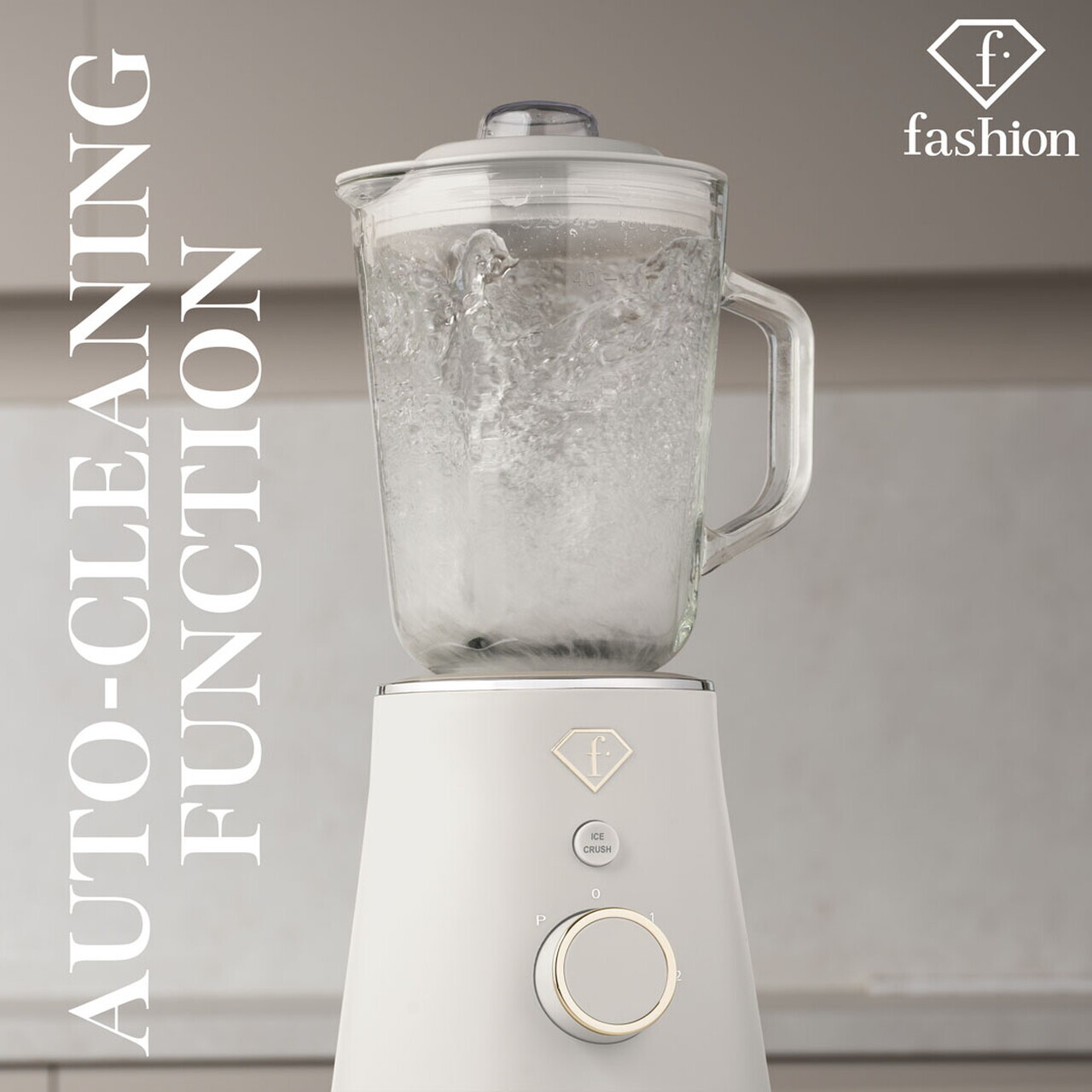 Blender de masa Fashion TV, Sahara, 1.5L, 1000W, plastic/sticla, crem/transparent - view 16