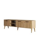 Comoda TV, Mezza, Exxen, 180x53x35 cm, Stejar