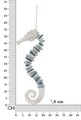 Decoratiune suspendabila Sea Horse, Mauro Ferretti, 22x6x55 cm, lemn de tanoak, multicolor